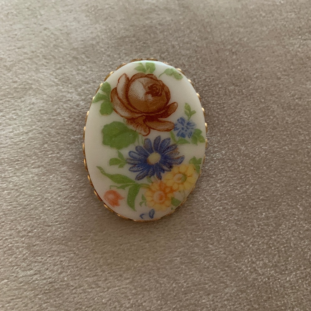 porcelain brooch